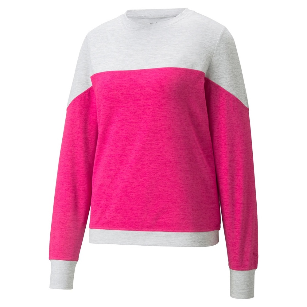 Puma Cloudspun LS Sweatshirt/Golf Shiry, Gray/Magenta  XL Soft Lightweight NWT